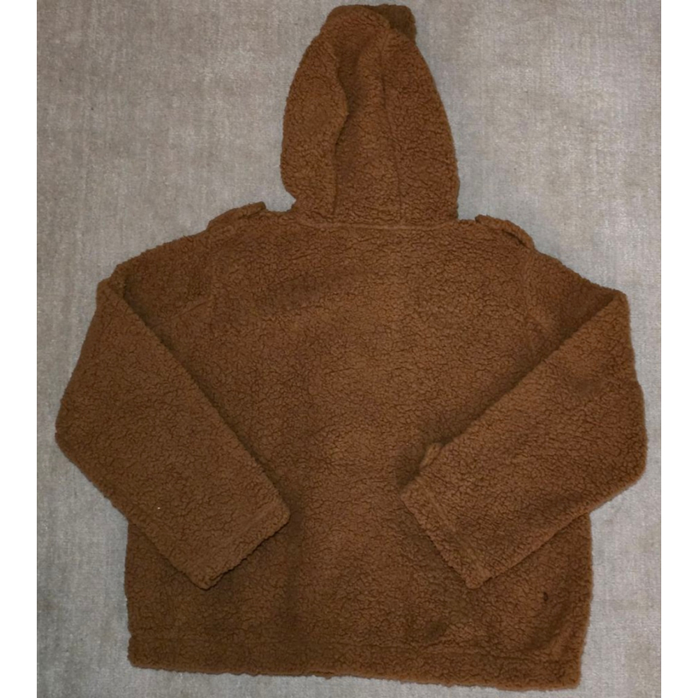 Women's Perch by Blu-Pepper Brown Teddy Jacket 1X - Picture 6 of 7
